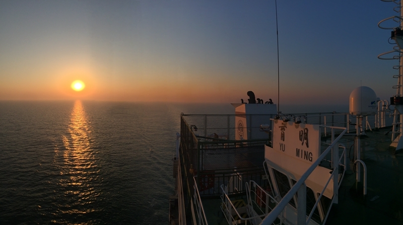 育明夕照-石立山