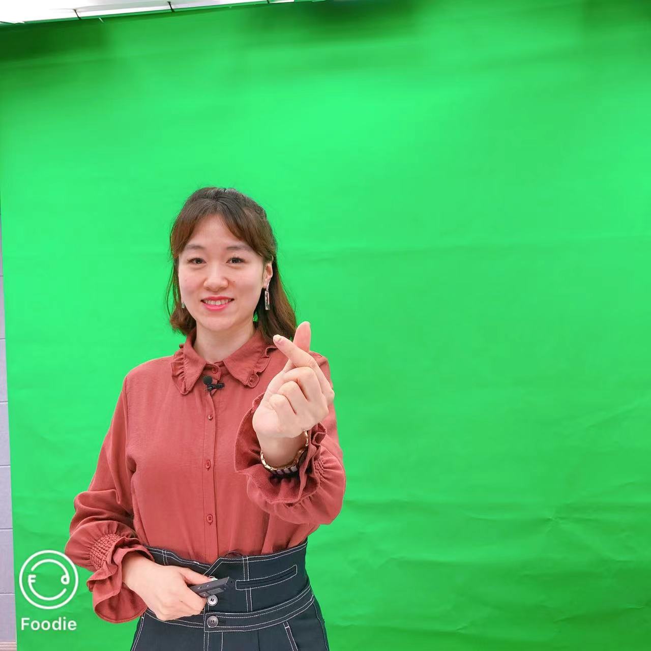 拍摄网课视频的工作照