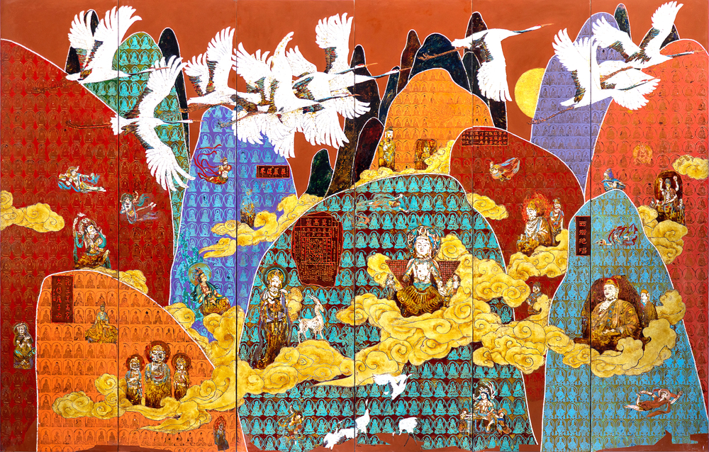 徐盼義 《万象华彩》漆壁画 192×300厘米