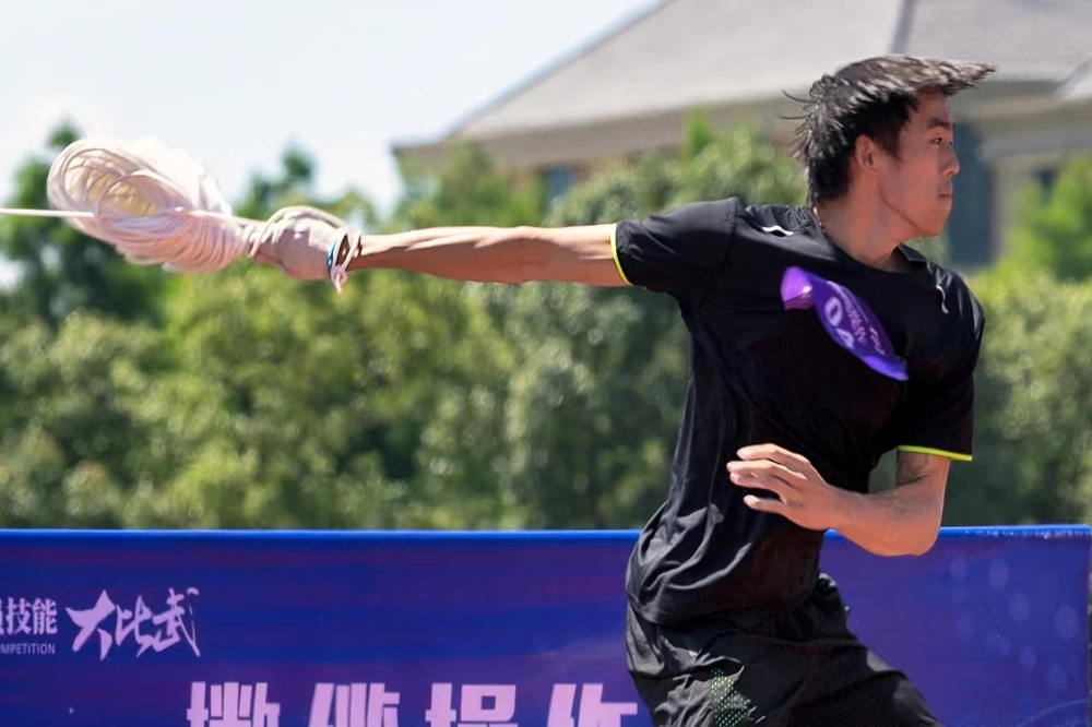 撇缆操作比赛现场